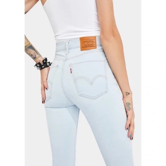 RARE Levi's Mile High Super Skinny Jeans Down To Mars Aritzia Dolls Kill - Picture 7 of 7